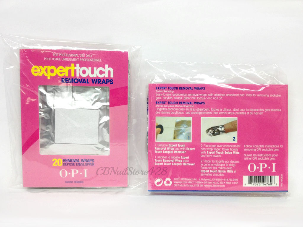 OPI GelColor Expert Touch Foil Removal Wraps x 20/60/80/100/200/250/300-Pick Any