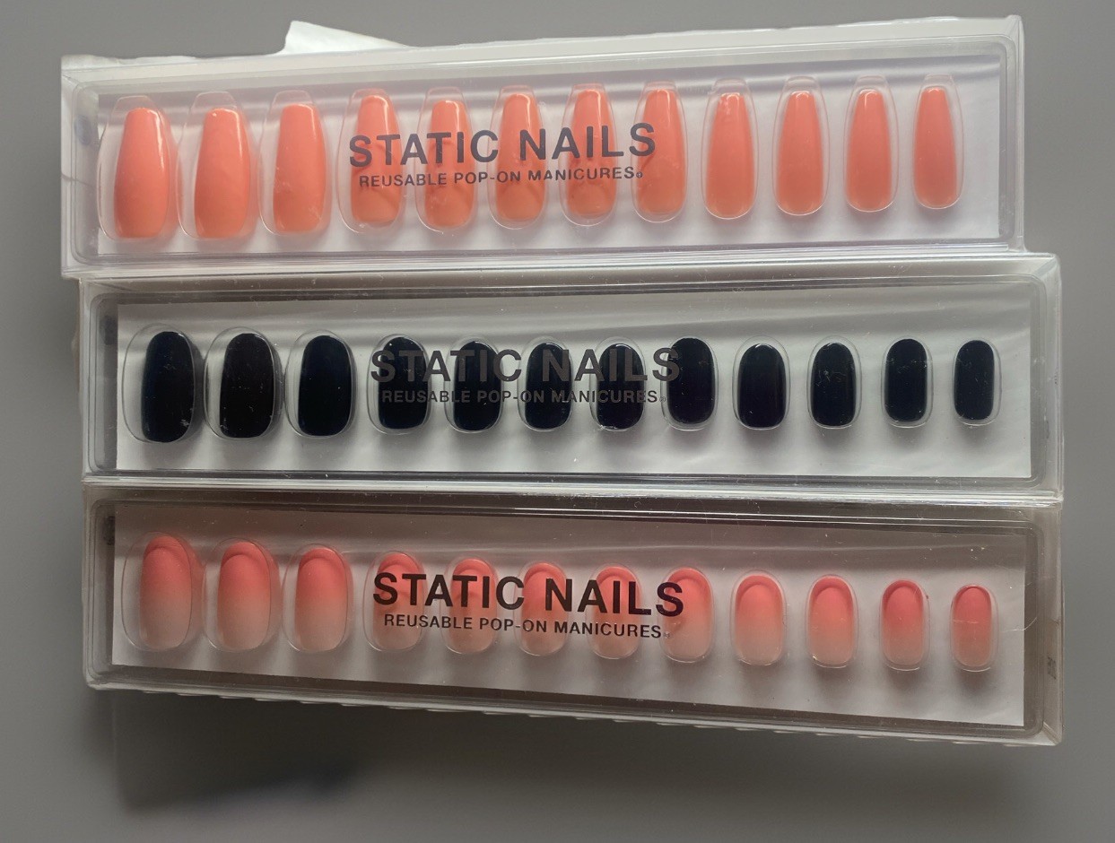 Static Nails Press On Nails 3 Sets DARK ROOM, SOFT OMBRÉ ROSE & HOT GIRL SUMMER