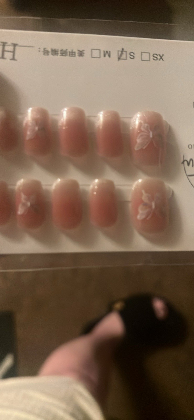 Pink Shiny Square Press-On Nails Medium Full Cover Pre-Designed Animal Theme