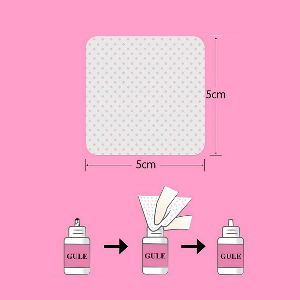 300 Pack Lint Free Cotton Pads Nail Wipes for Gel Remover Nails Disposable Lot