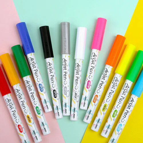 Jello Jello Artist Pen Nail Drawing Pen 12 Colors Self gel nail, KBeauty, sample
