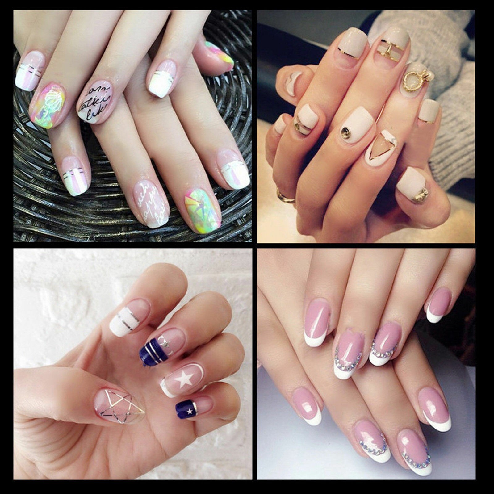 5 pk French Tip Guides Sticker Manicure Stripe Edge Nail Art Toes Decoration DIY