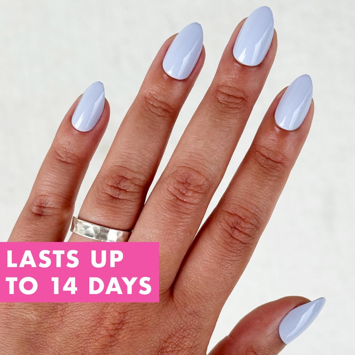 Instant Mani Press-On Nails, BP, Medium, Almond | Salon-quality glue-on manicure