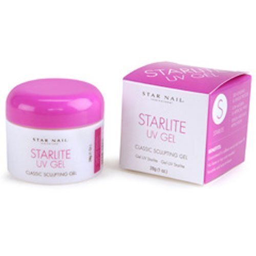 2 Star Nail Starlite UV Gel 1 OZ WHITE, THICK CLEAR, PINK, CLEAR + FREE File
