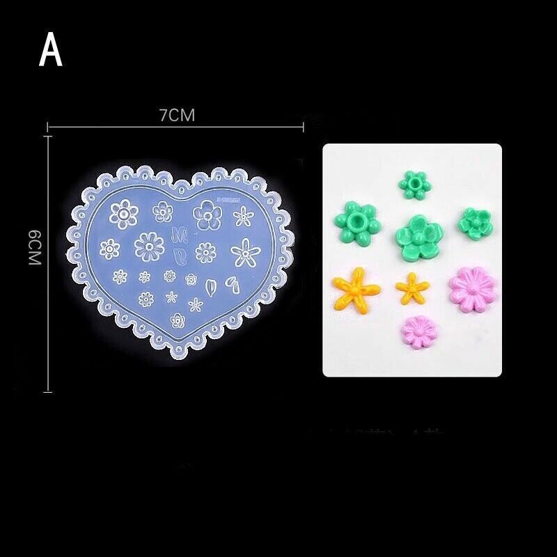 3D Nail Art Silicone Mold DIY Tools Stamper Carving Acrylic UV Gel Tips Stamping