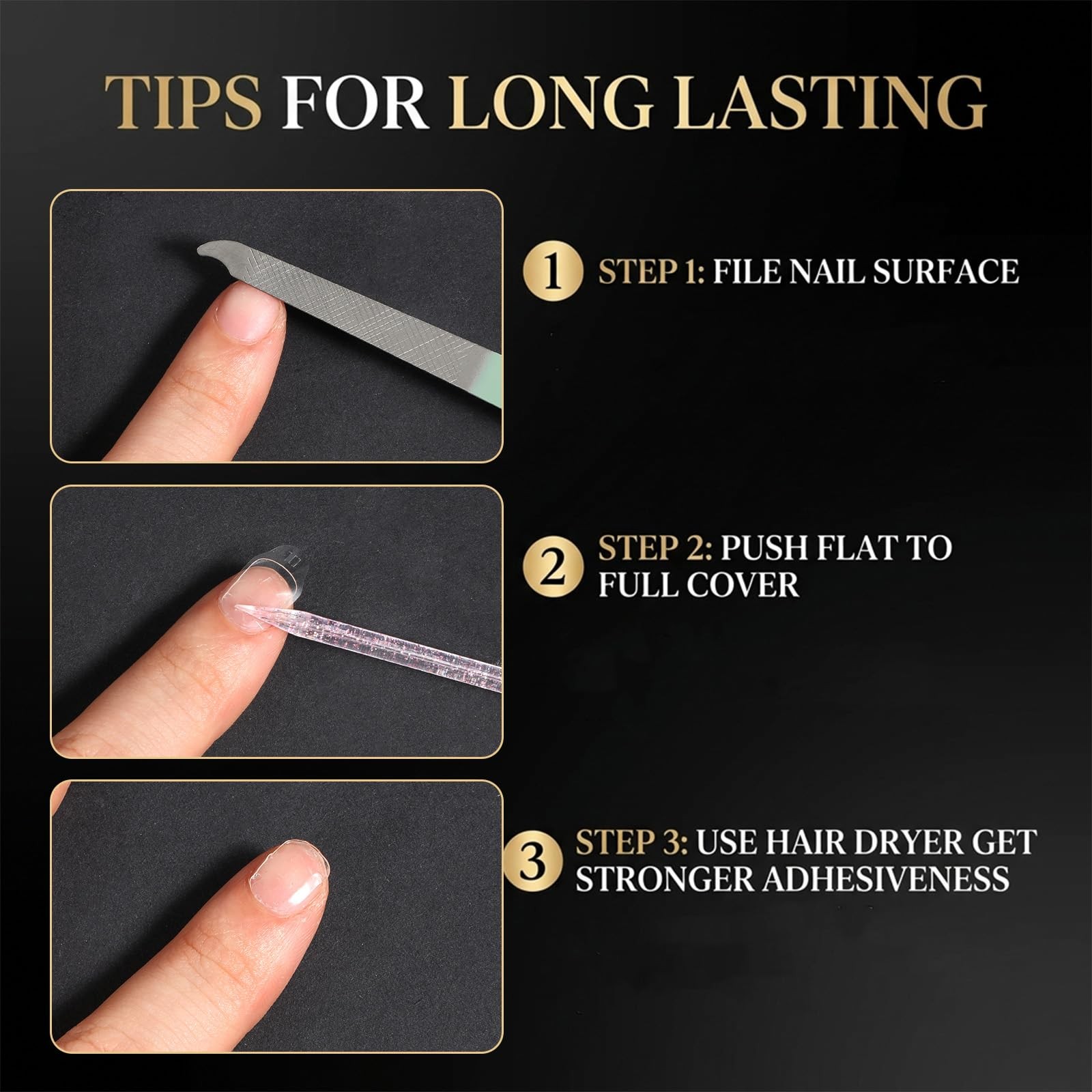20 Sheets Nail Adhesive Tabs Double Sided Nail Glue Sticker for False Nails