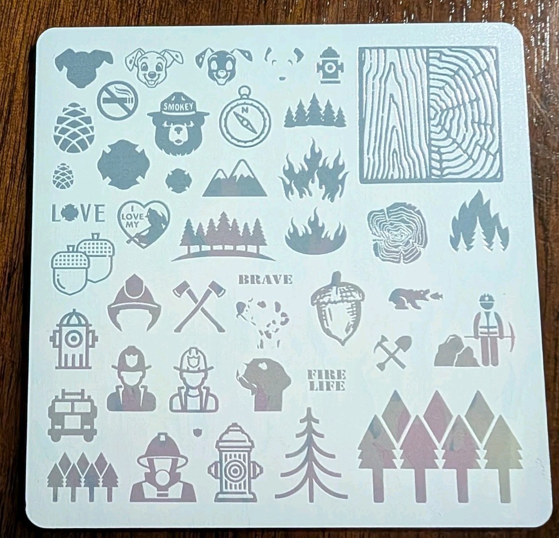 Nail Stamping Plates Bundle Lot Acrylic Animals Nature Designs Nail Art Set Rare