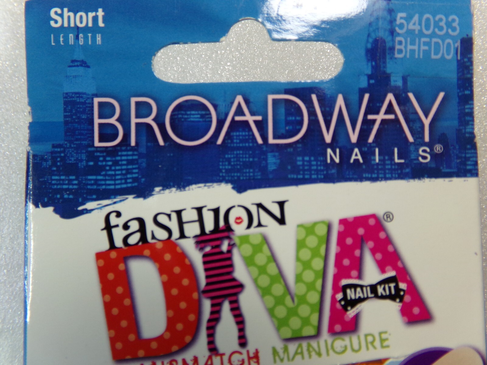 BROADWAY FOR KISS NAILS GLUE ON Short – Rainbow French Pink Orange green
