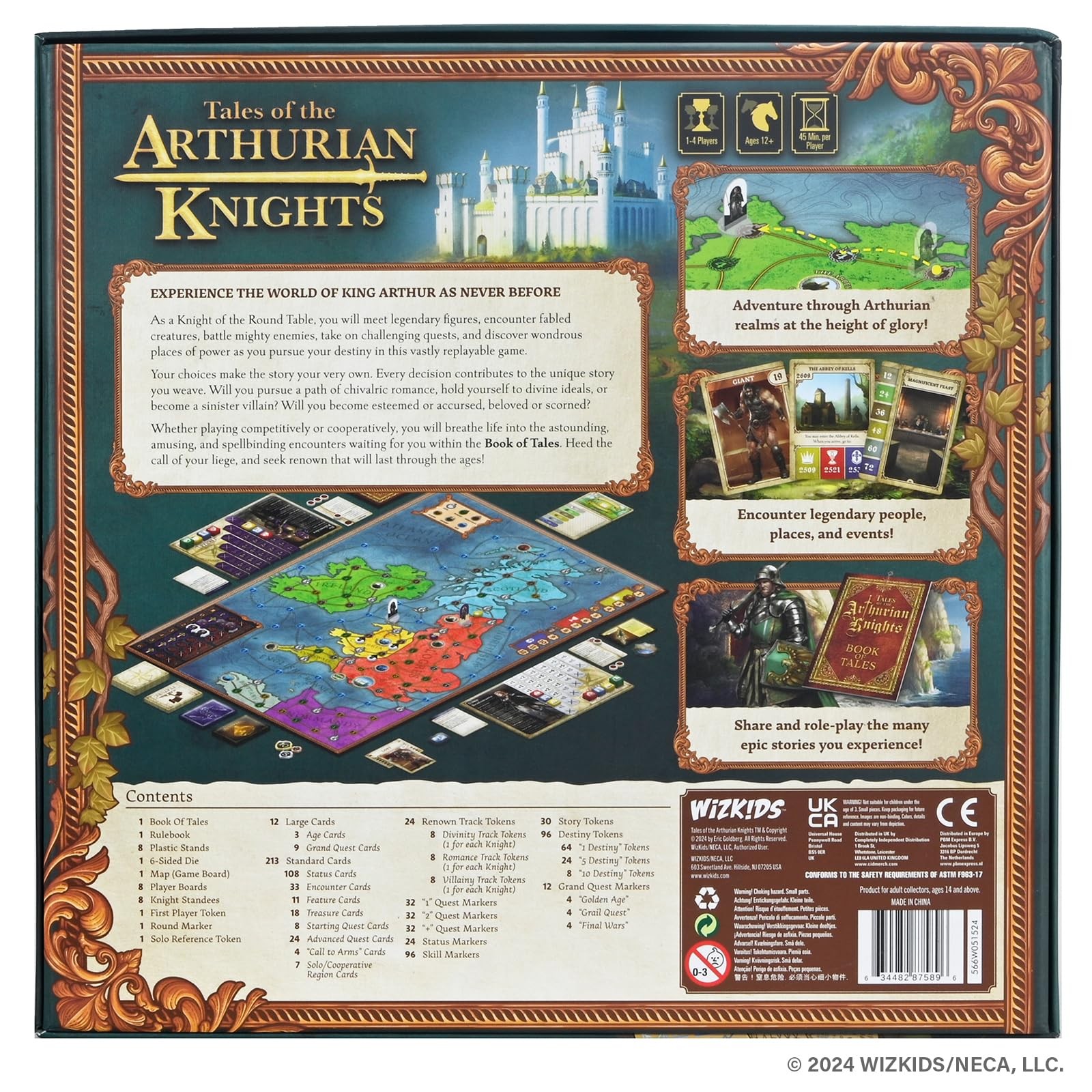 Tales of The Arthurian Knights 4.5 x 11 x 0.1 inches, Multicolor