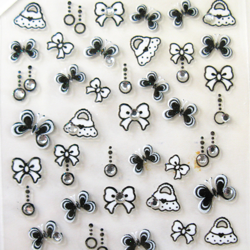 Nail Art Stickers – Flowers Hearts Bows Music cherry stars Decorations Decal