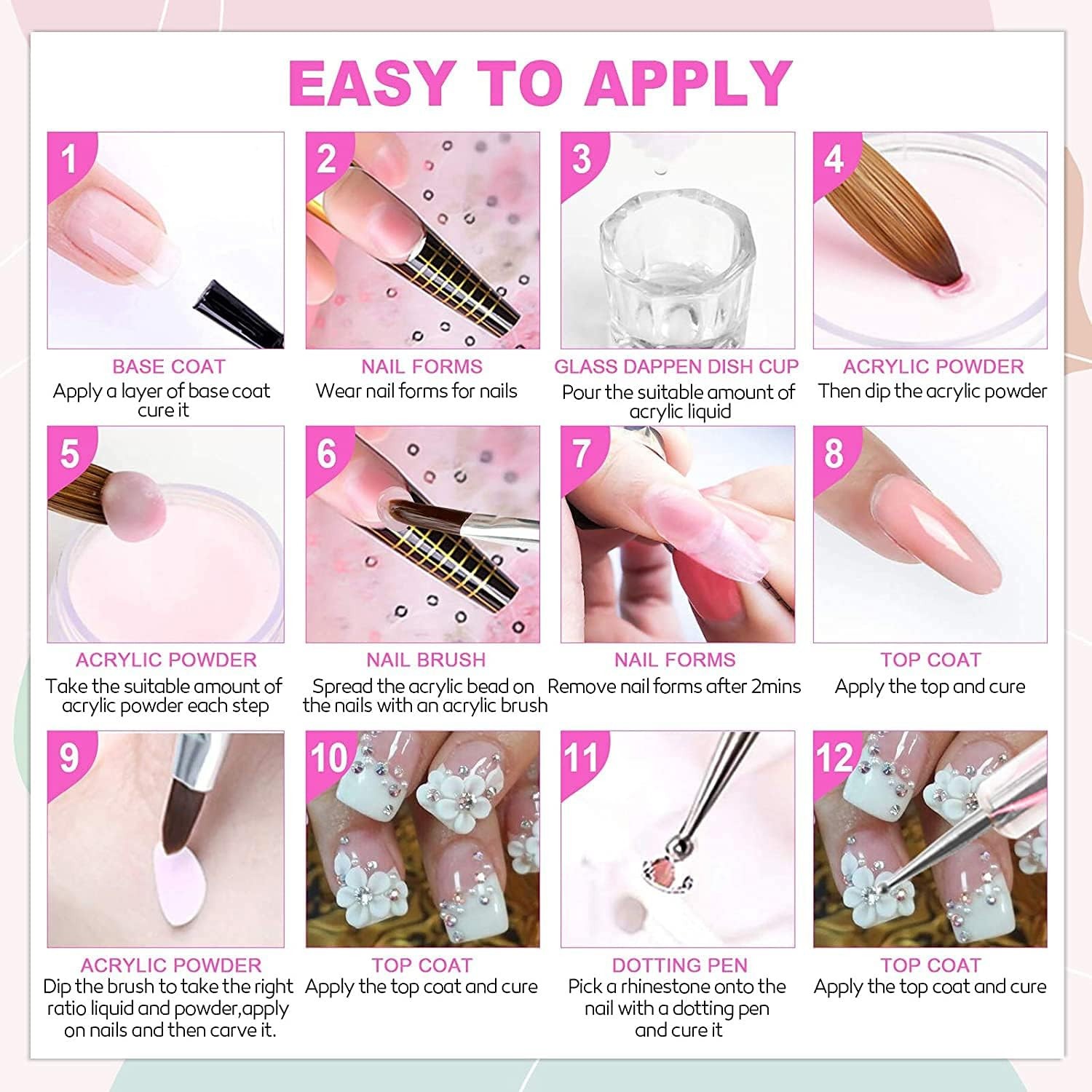 Acrylic Nail Kit, Full Set for Beginners Professional 42 in 1 Acrylic