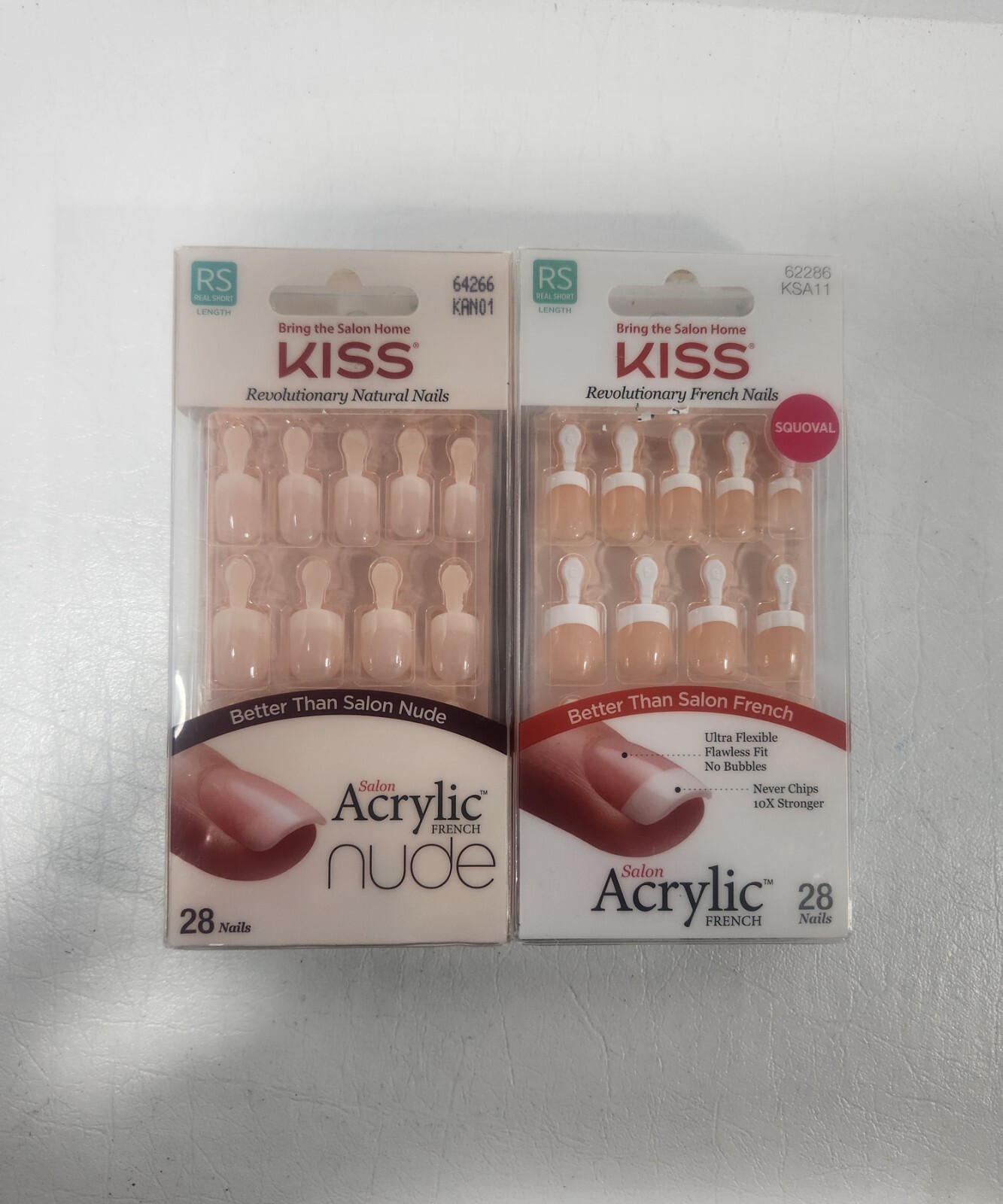 KISS REVOLUTIONARY French ACRYLIC Ultra Flexible Glue 28 Nails 62286/64266