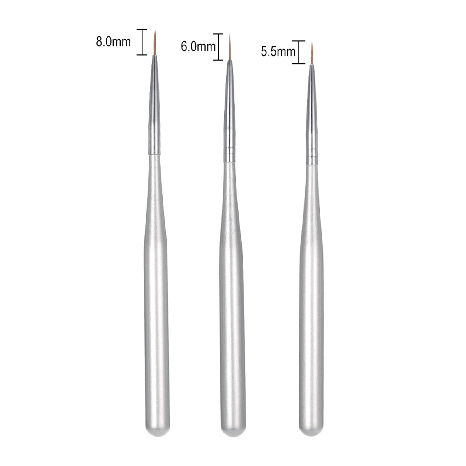 3pcs/set Professional Acrylic Nail Art Brush Set Nal Art Painting Brushes AVRP