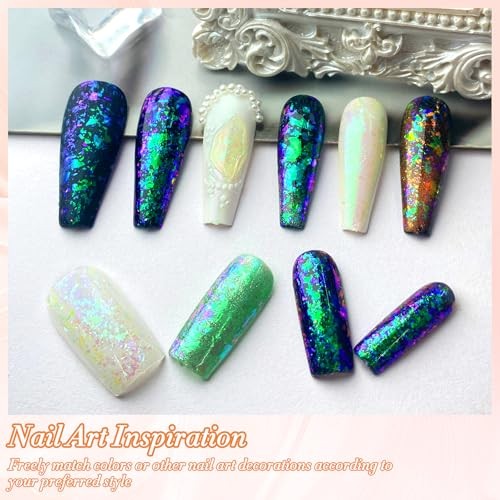 Unicorn Chameleon Flake, Aurora Unichrome Mermaid Iridescent Mystical Forest