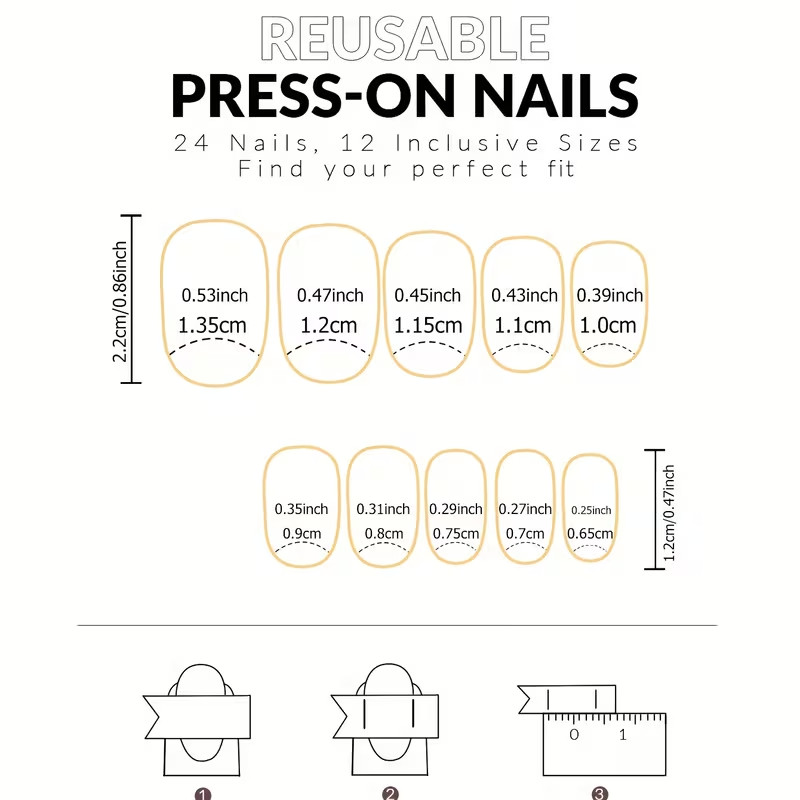 24pcs Glossy Short Oval Press On Nail, Red Shades, Events, Everyday, Valentine