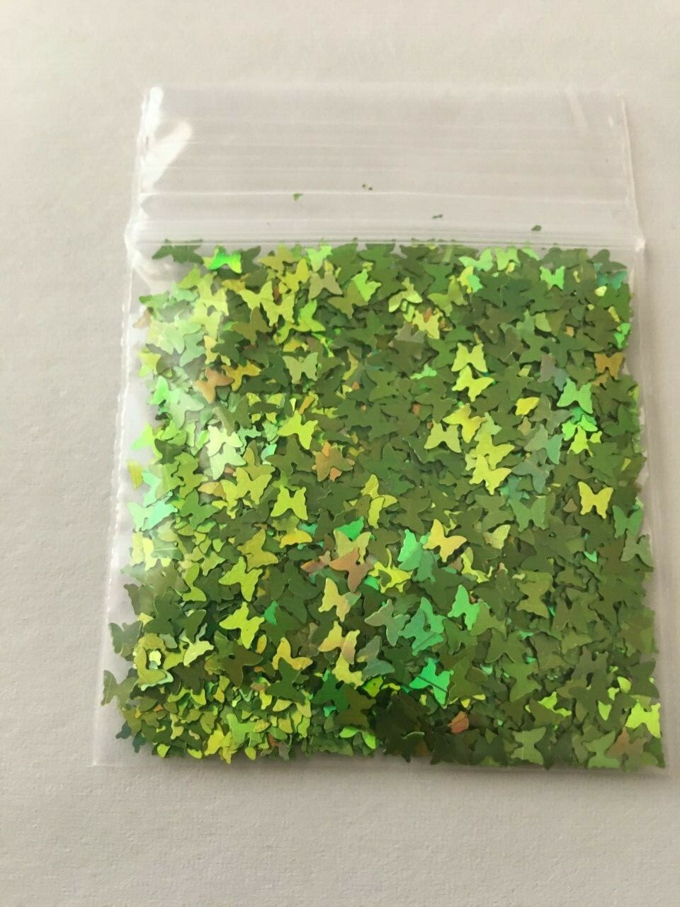 Butterfly Shape (Light Green) 4mm Glitter 1tsp-4Nail Art Face Craft (US Seller)