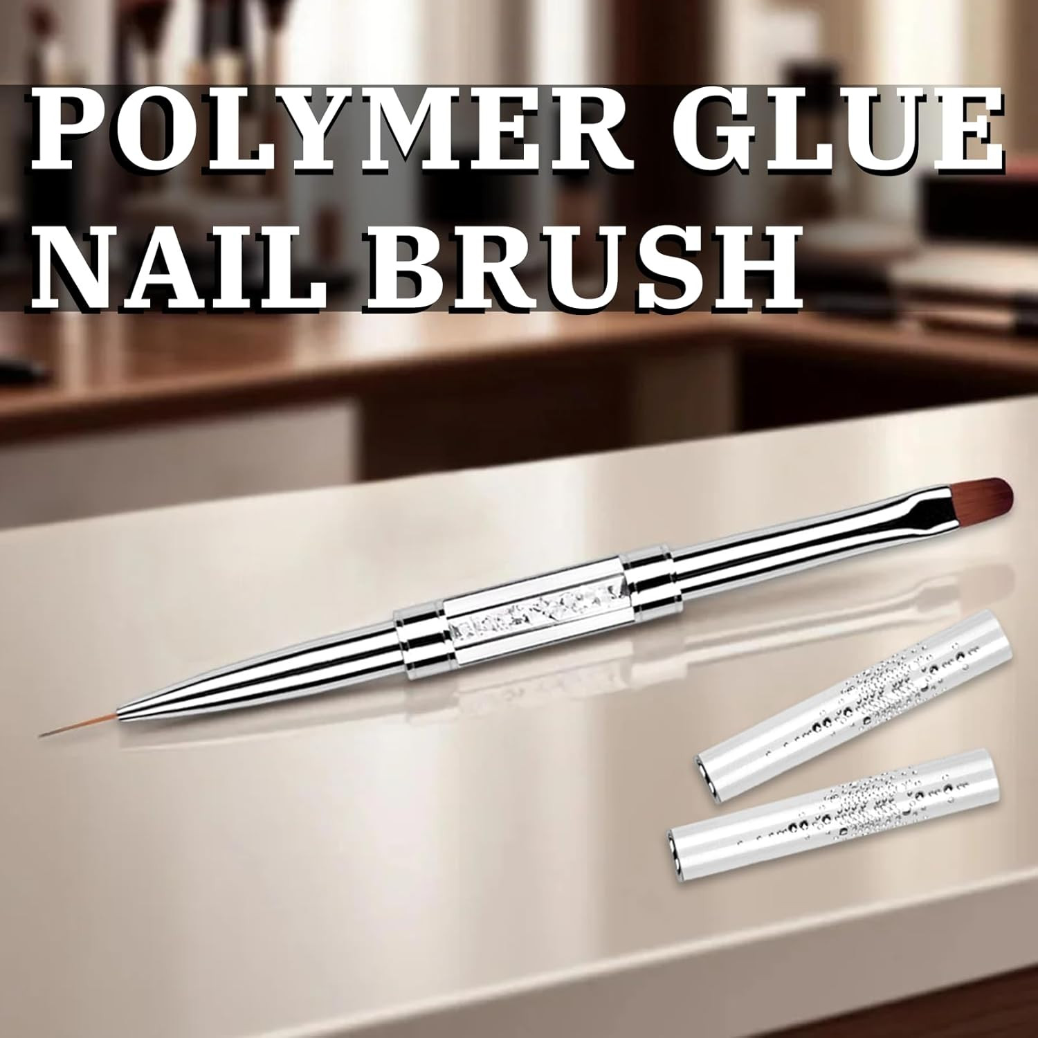 1 pincel de doble punta para unas de gel duro para gel constructor y poligel