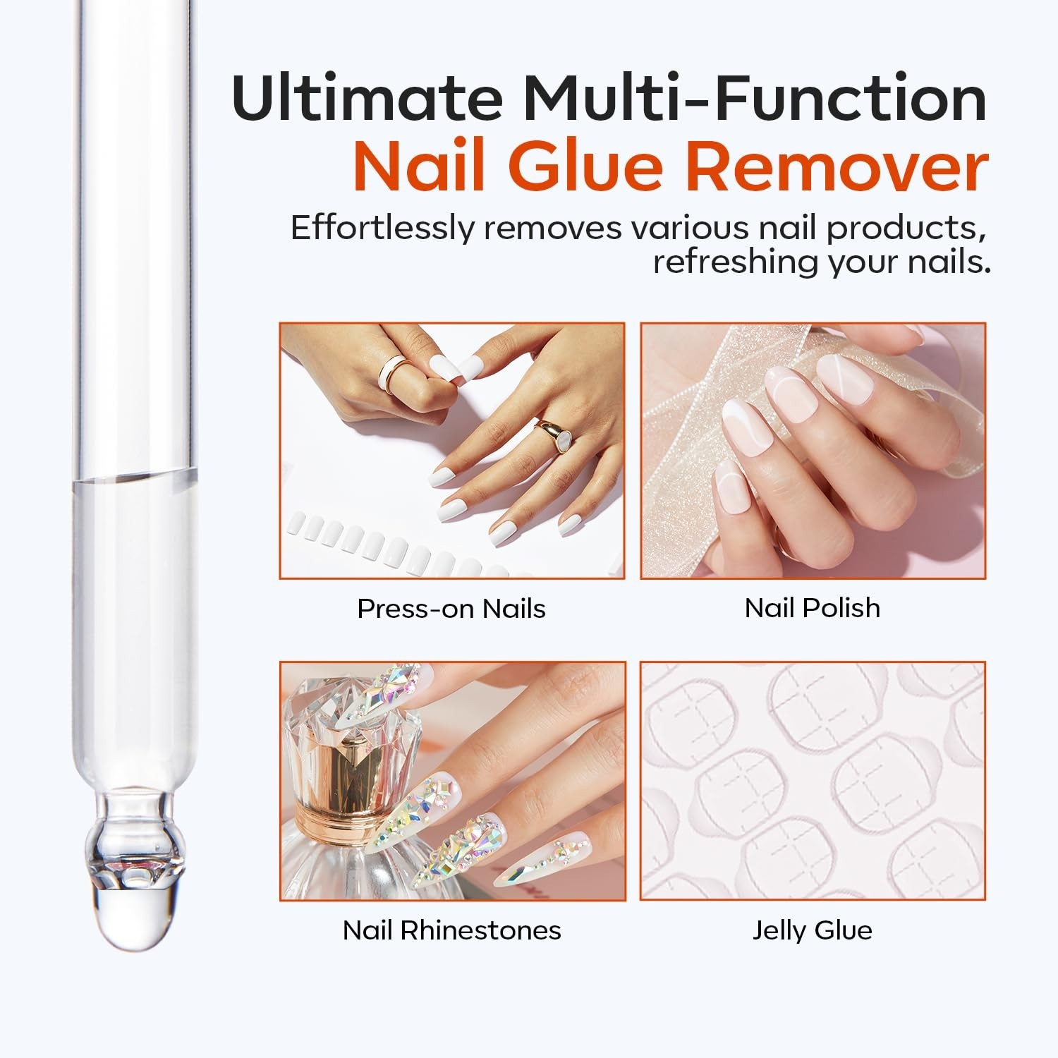 Quick 30ml Nail Glue Remover for Press-On Nails – Easy Two-Step Application