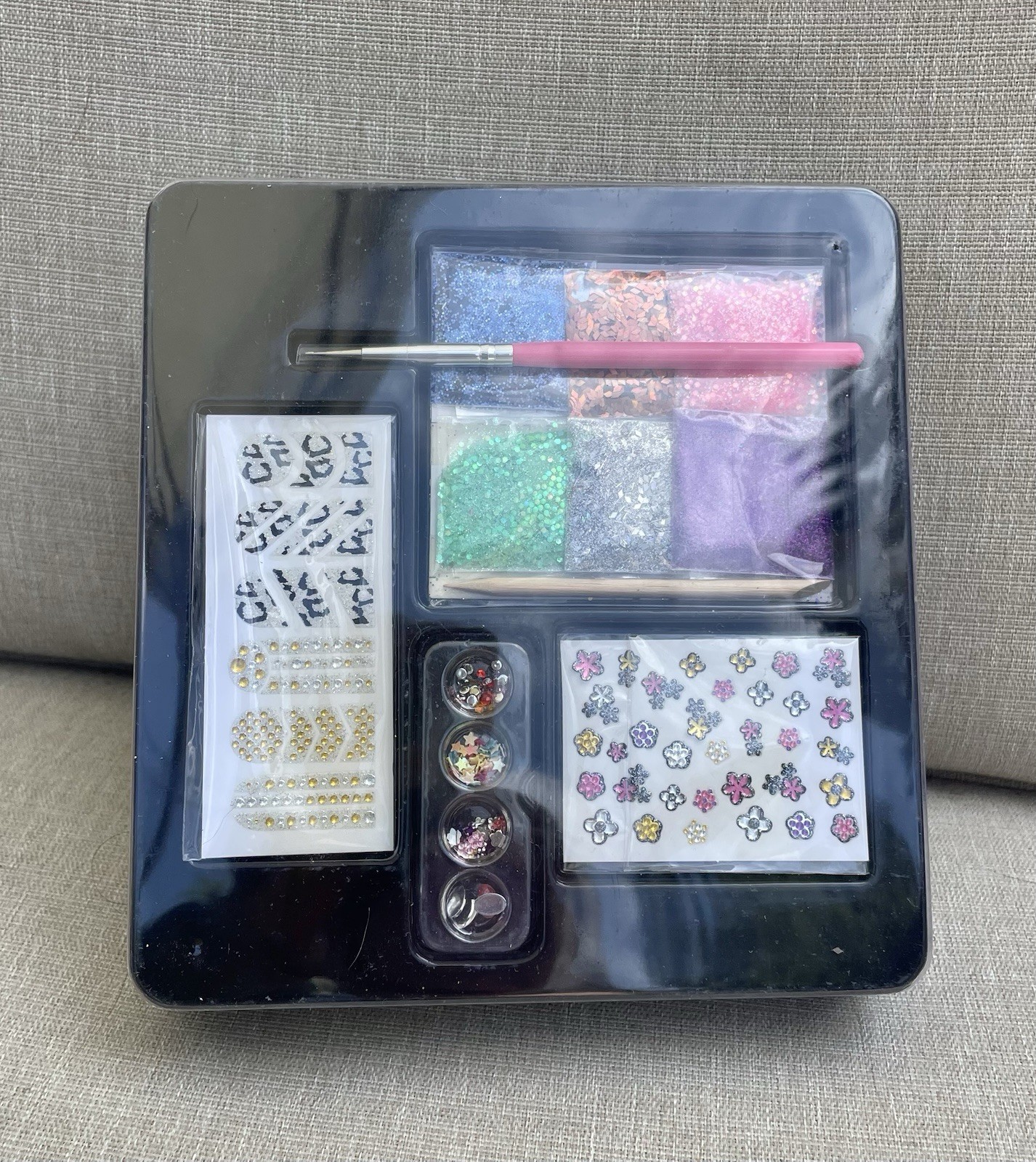 Nail Set Pop-Arazzi Dazzling Set + Holiday Nail Decals & Mini Polish NEW
