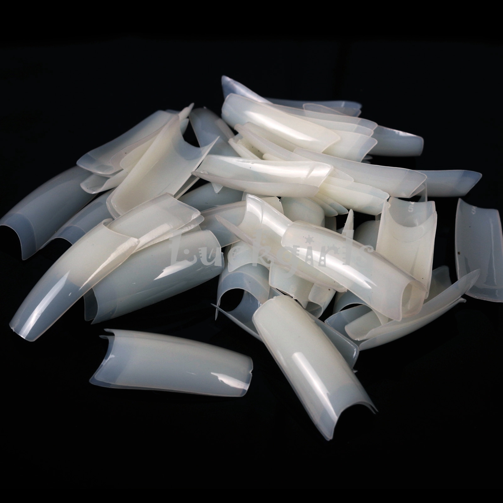 100 Pcs Natural White False UV Gel French Nail Art Tips Acrylic Tip Boxed