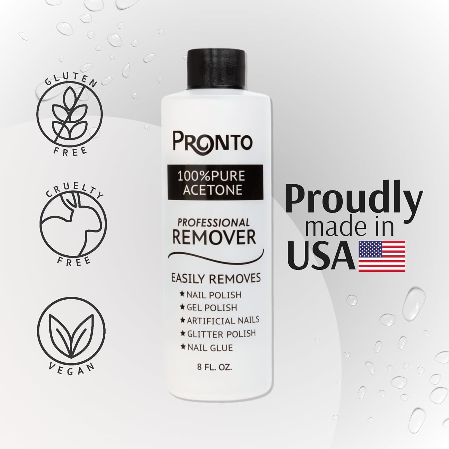 Pronto 100% Acetone Nail Polish Remover – Gel 16 Fl Oz (Pack of 1)