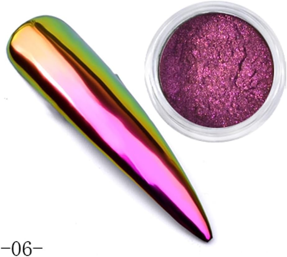 4pcs Chameleon Effect Nail Glitter Powder Set – Mermaid Metallic Shine
