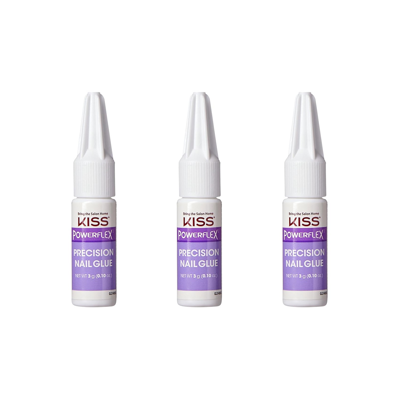 Kiss Powerflex Precision Nail Glue 0.10 Ounce (Pack of 3)