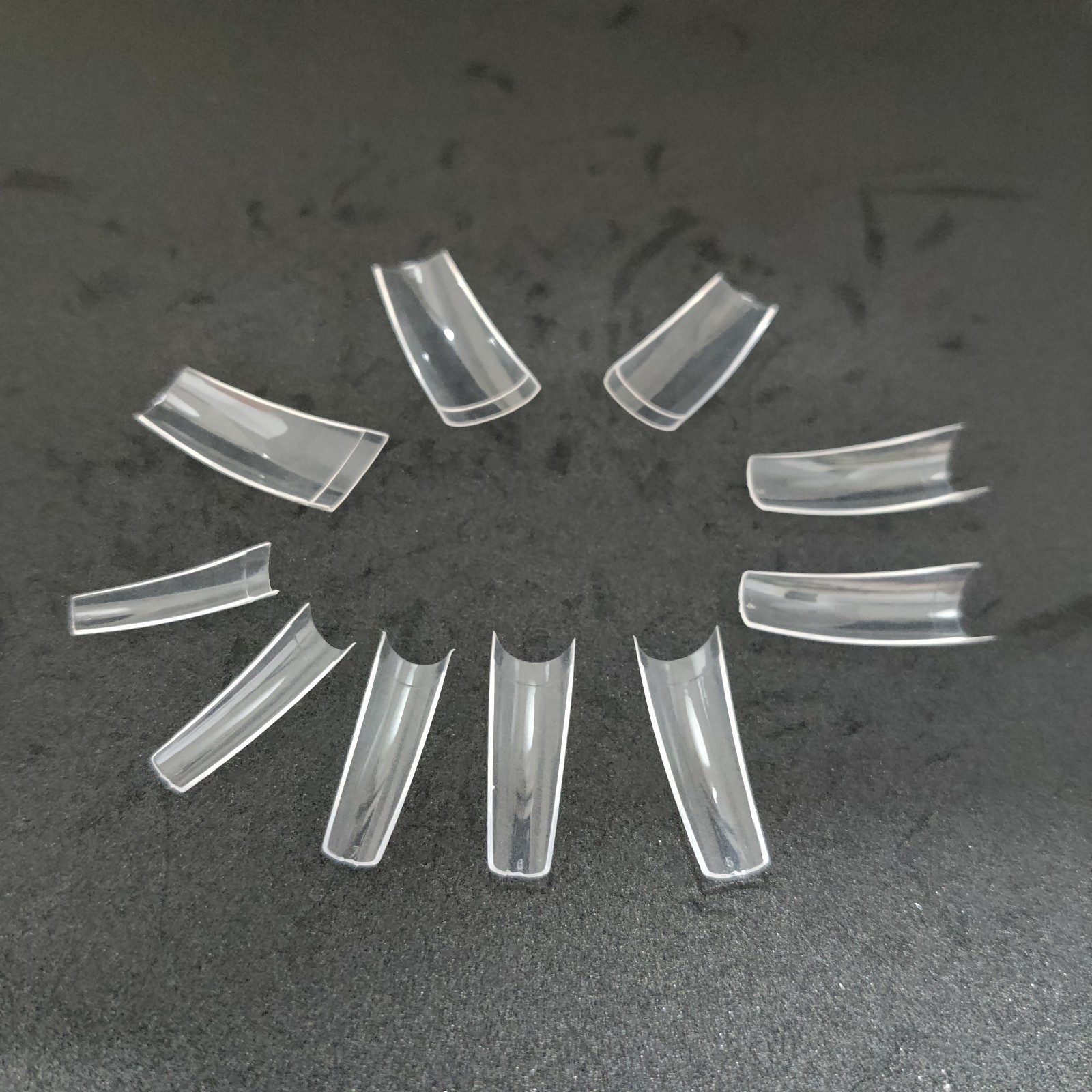 Acrylic False Nail Tips Clear 500Pcs French Tips for Manicure Nails Art 10 Size