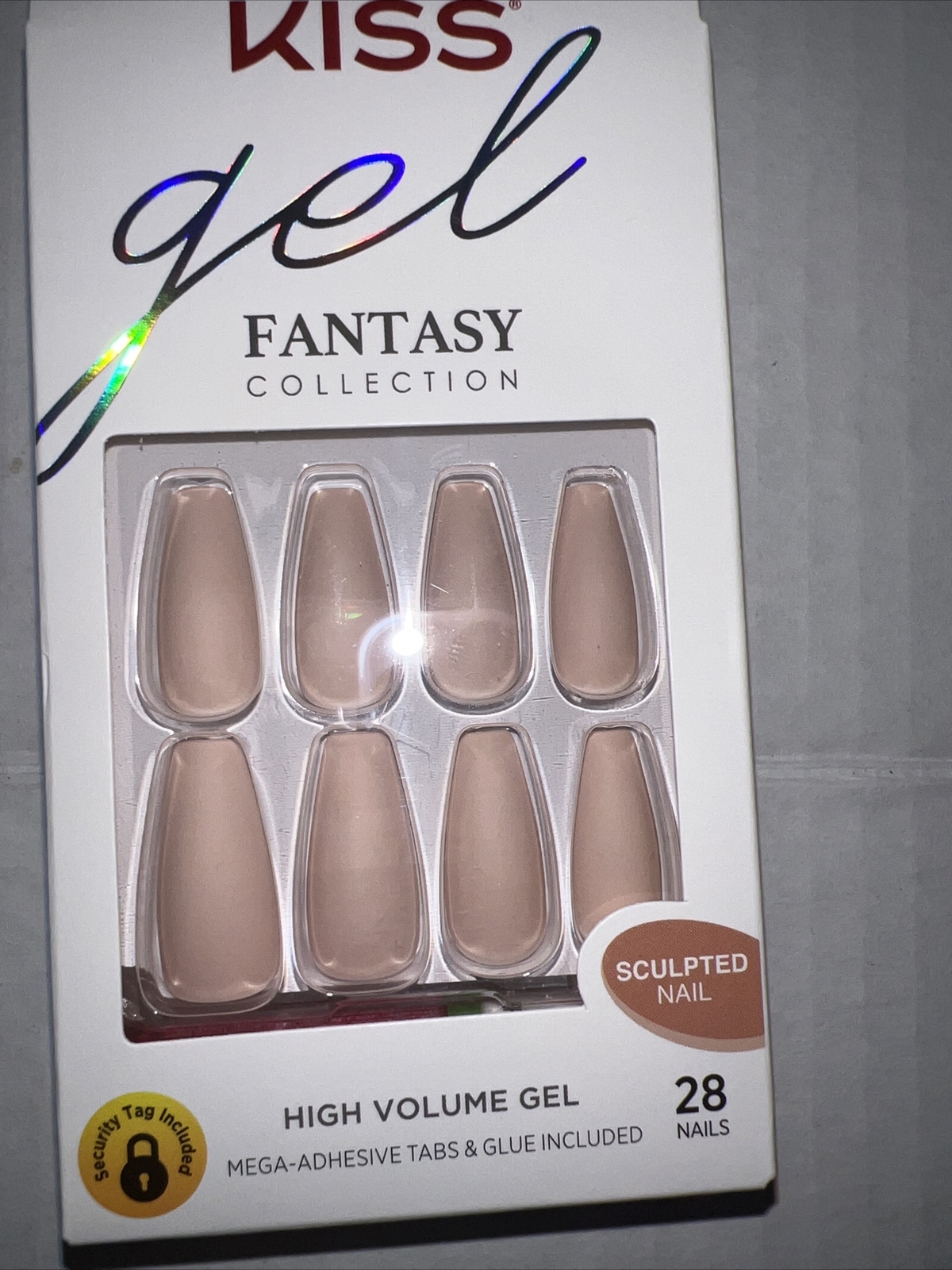 Kiss Nails Gel Fantasy Collection Sculpted Nail Long Matte Pink Manicure #79955