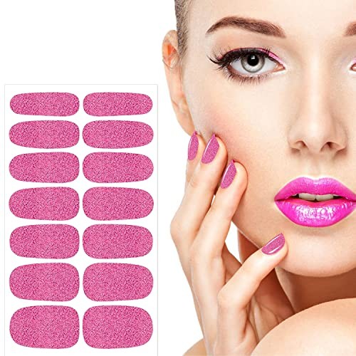 336 Pieces 24 Sheets Solid Color Nail Polish Strips Colorful Nail Vibrant