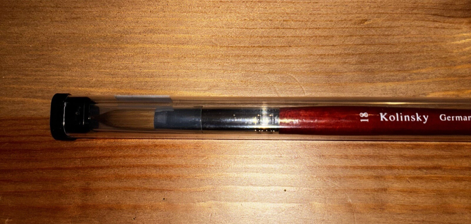 Kolinsky Acrylic Brush Nail #18 Nail Art Brush Red Wood Handle Manicure Tool