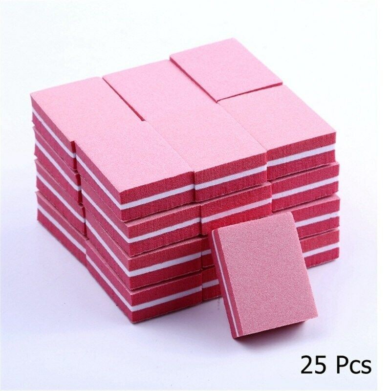 10/25/50pcs Manicure Tools Double-sided lotColorful Sponge Mini Nail File Block