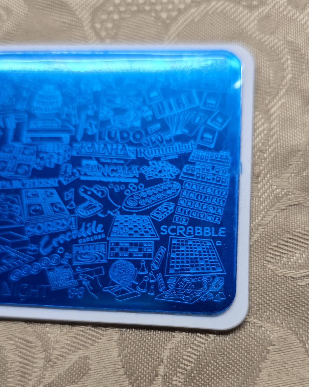 HTF Manitude Game Night Nail Stamp Plate Monopoly Life Clue Uno Jenga Rummikub