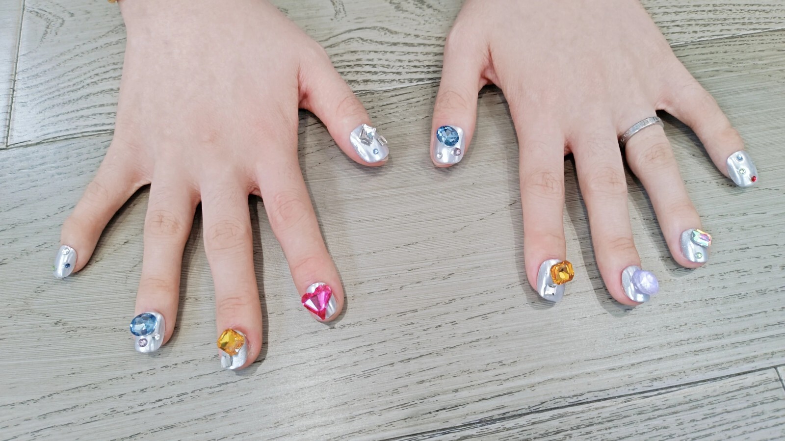 15Pcs Dazzling Diamond Nail Art By Handmade