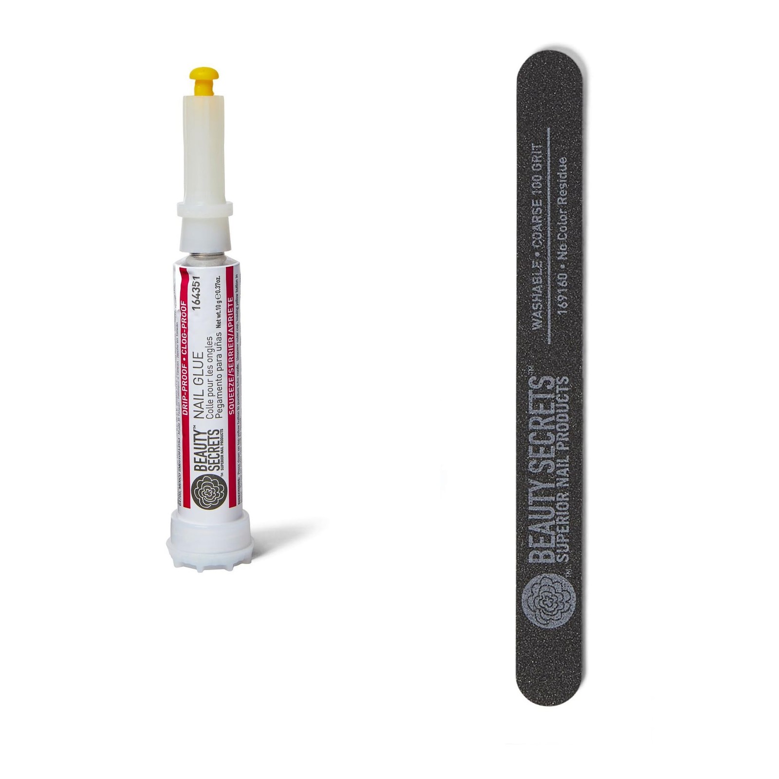 Drip & Clog Proof Nail Glue (1 Pack) Bundled with Nail File Black Coarse 100 …