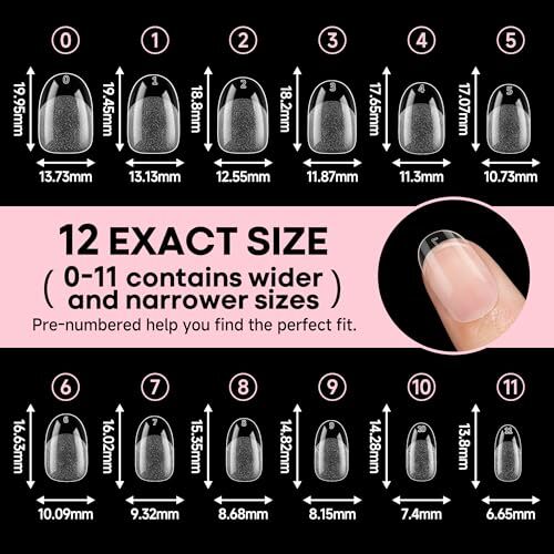 Oval Round Nail Tips Half Matte 504pcs Round Gel x Nail Tips Easily Short Oval