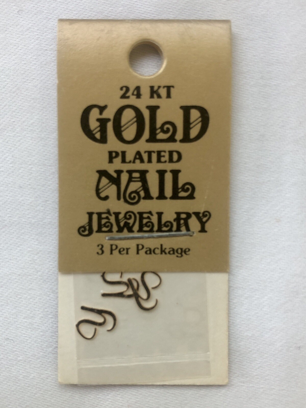 Winning Nails Nail Jewelry 24 kt Gold Plated 3 per package – Cursive Letter Y