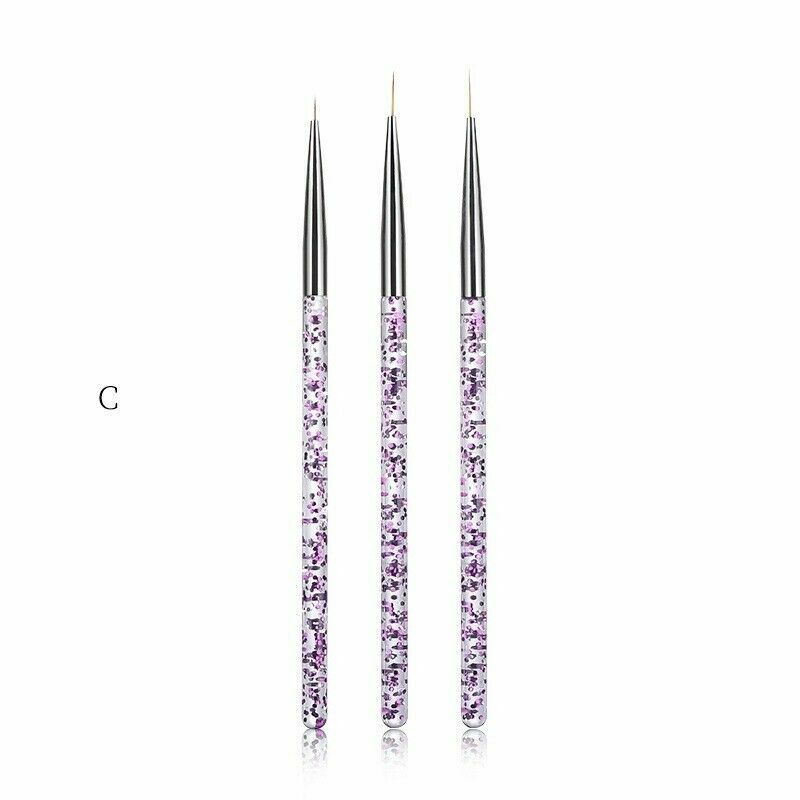 3PCS Nail Art Brushes DIY Manicure Dotting Fine Drawing Tool French Pens