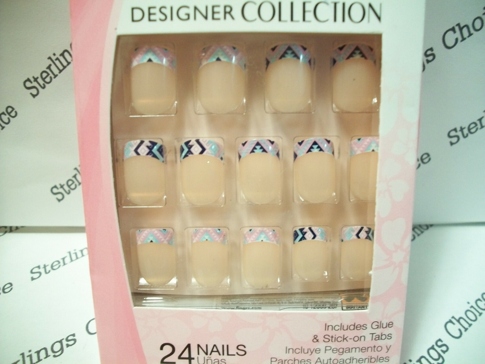 Fing’rs Flirt Designer Collection Nails #31720 Colorful Tribal Tips