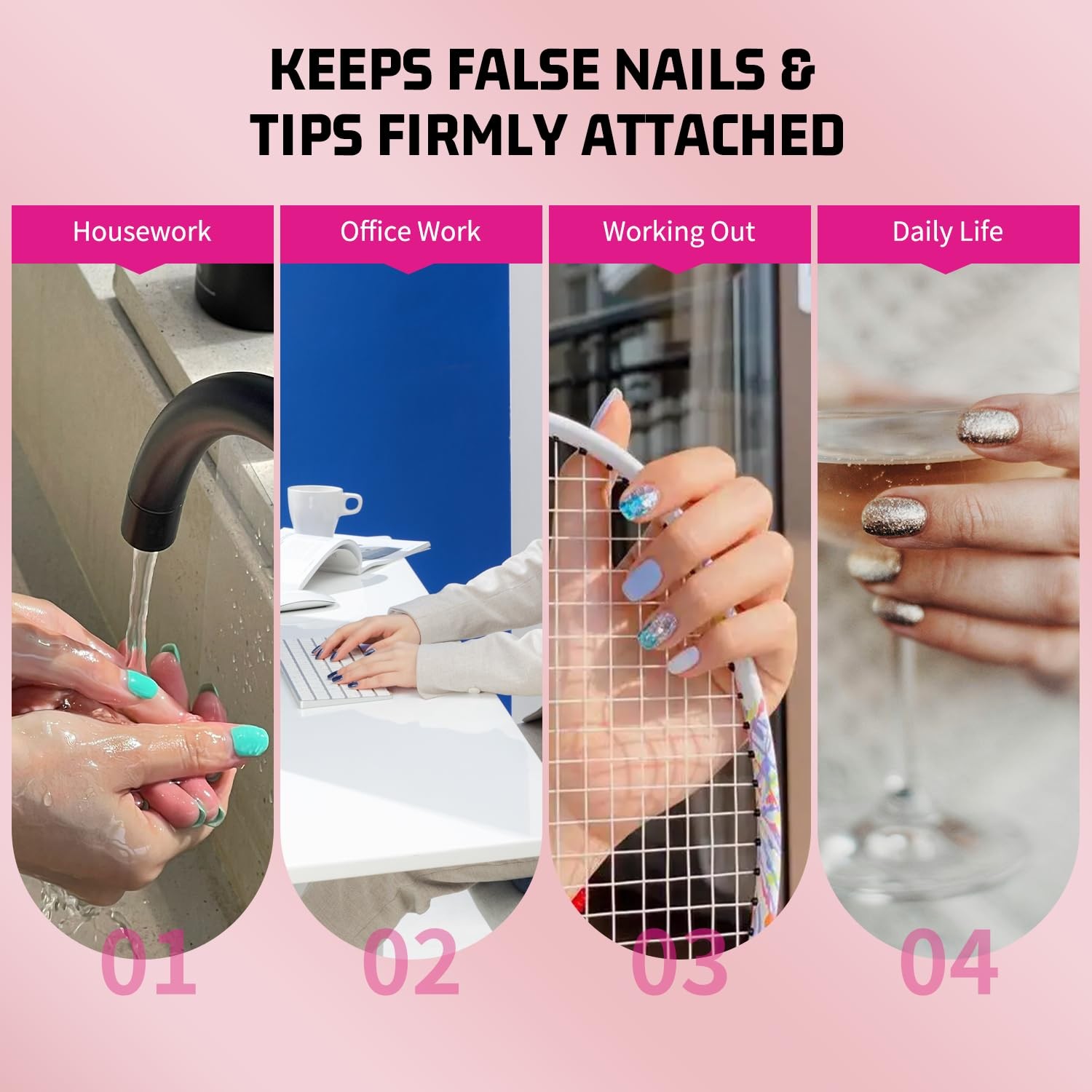 2 x 15g Semi Solid Nail Glue for Press On Nail, No Need for UV Lamp | Super Stro