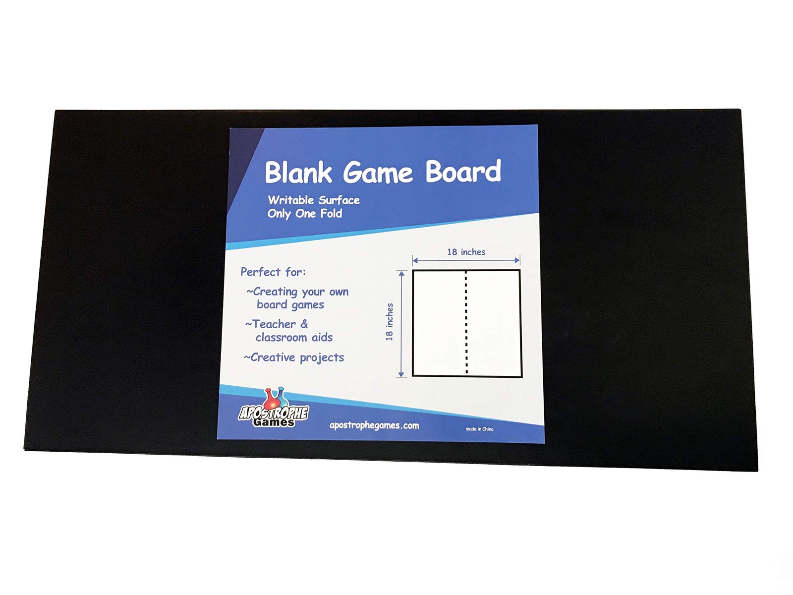 One Blank Game Board (1 17″ x 17″) Create 17 Inch Board, Black