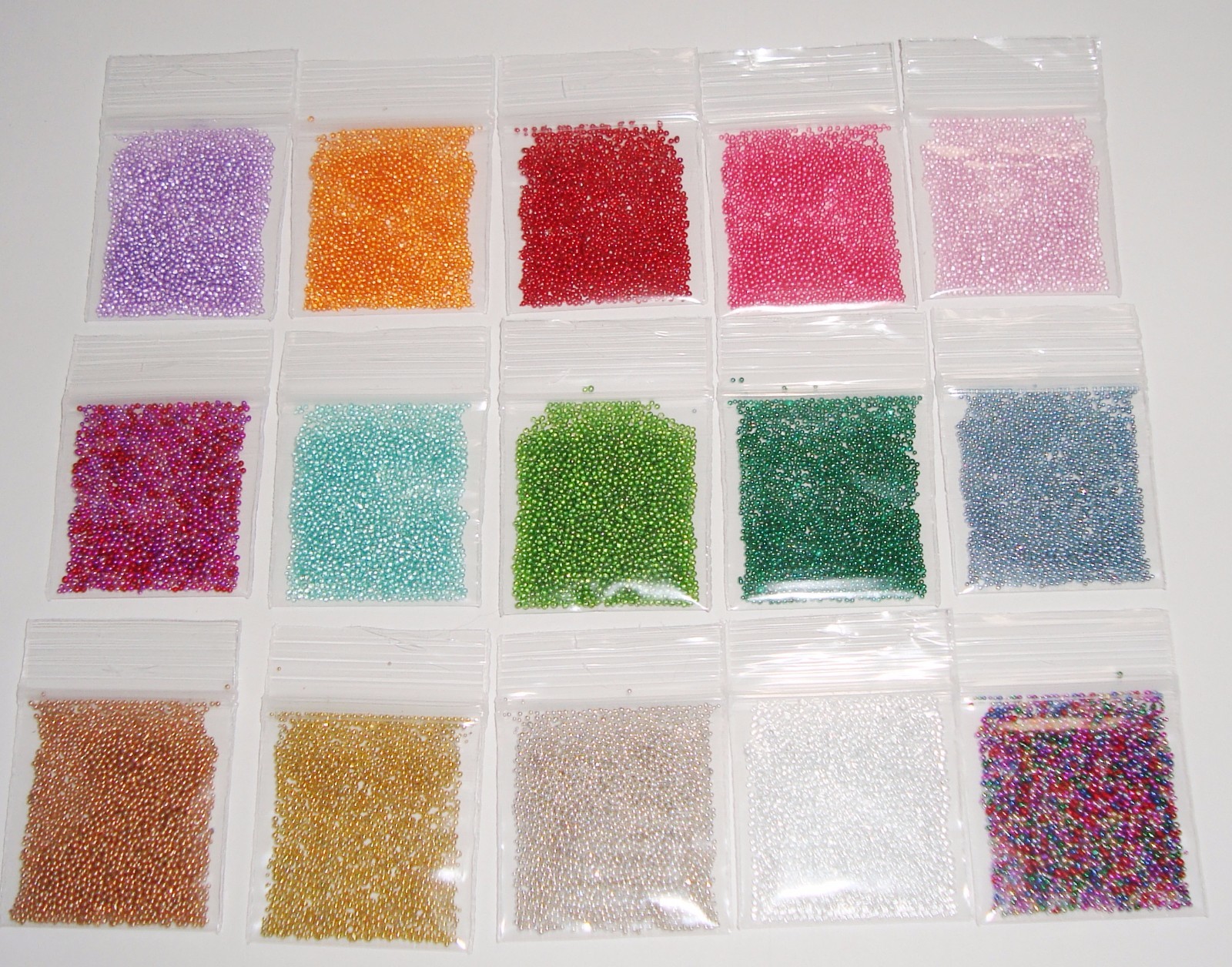 Mixed color micro beads Marbles Caviar Beads for Rice vials, Nail Decor & Crafts