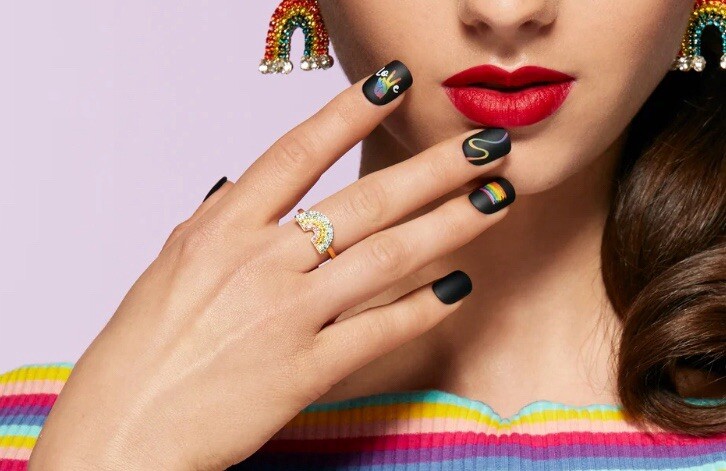 imPRESS Press On Nails – Limited Edition – New – Black – Short – Wider Fit
