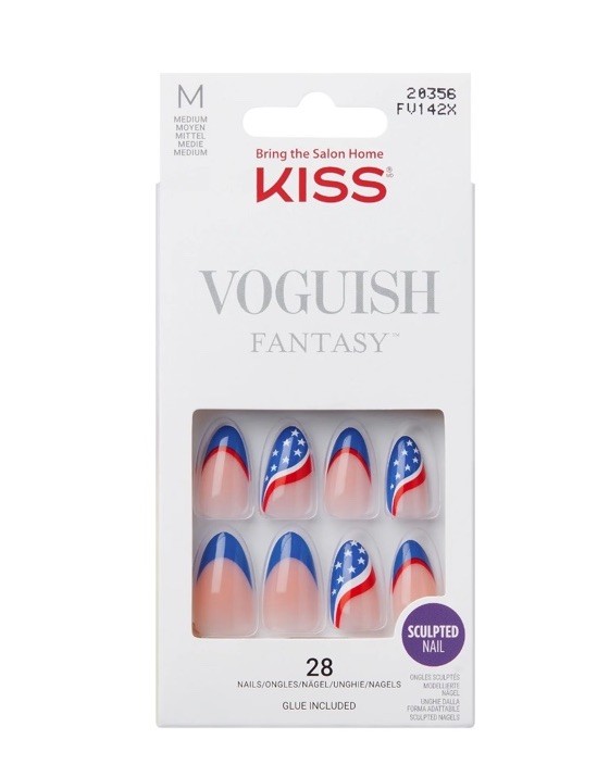 Kiss Voguish Fantasy Smooth Glue on Nails Medium 28 nails