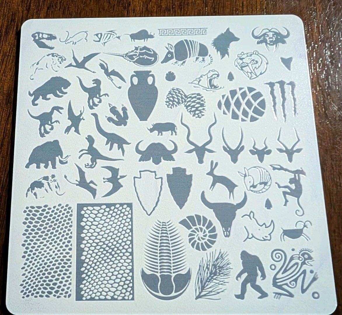 Nail Stamping Plates Bundle Lot Acrylic Animals Nature Designs Nail Art Set Rare