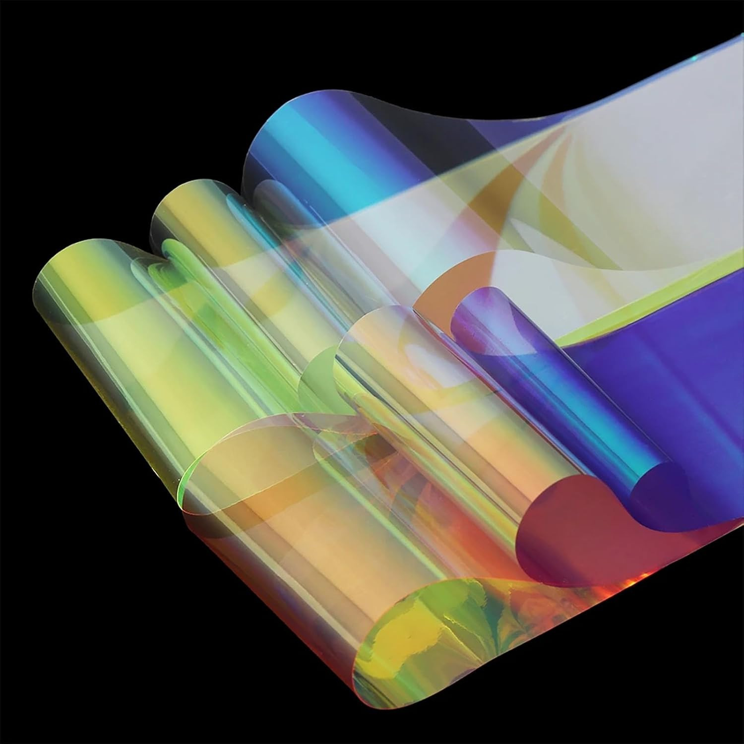 20 Sheets Iridescent Cellophane Nail Foil Glass Broken Sheet Holographic Foils A