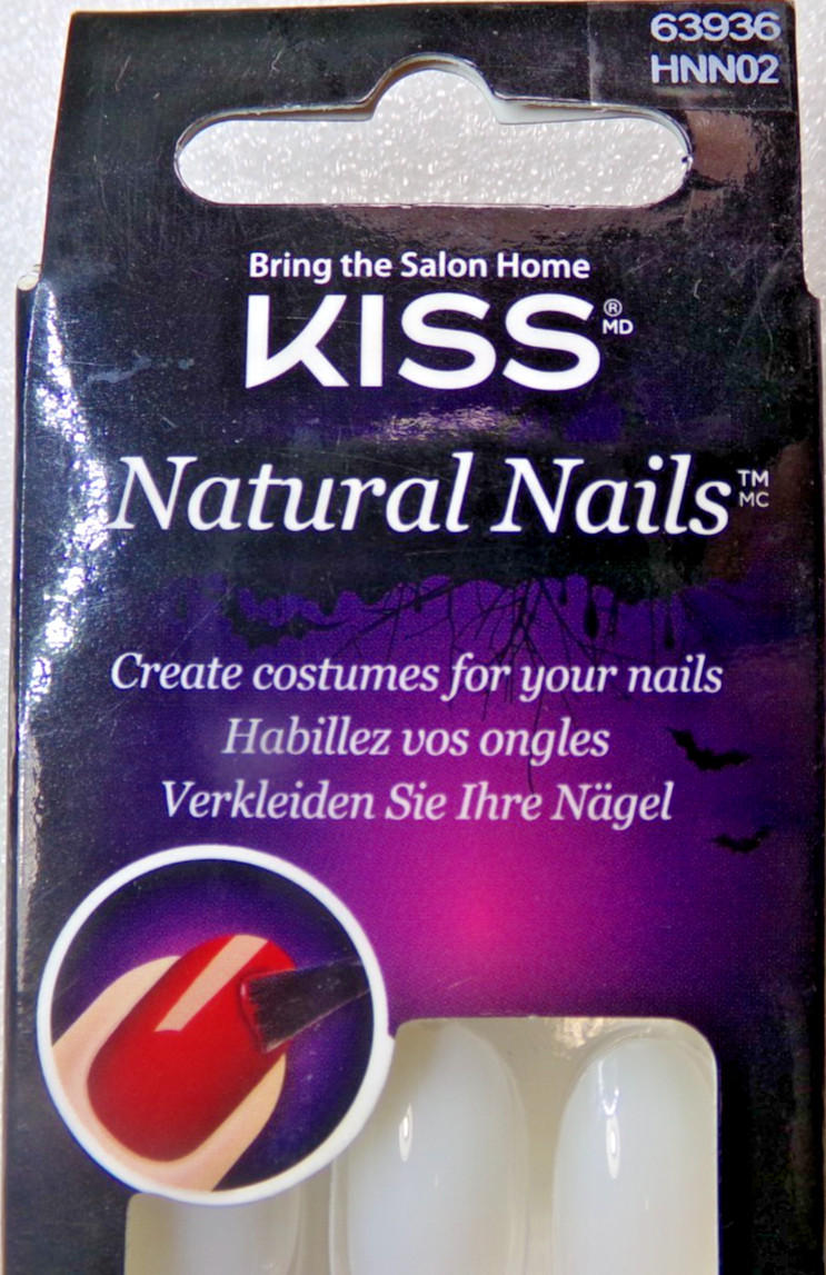 KISS NAILS Unpainted Medium Active Oval GLUE ON 24 Full Cover