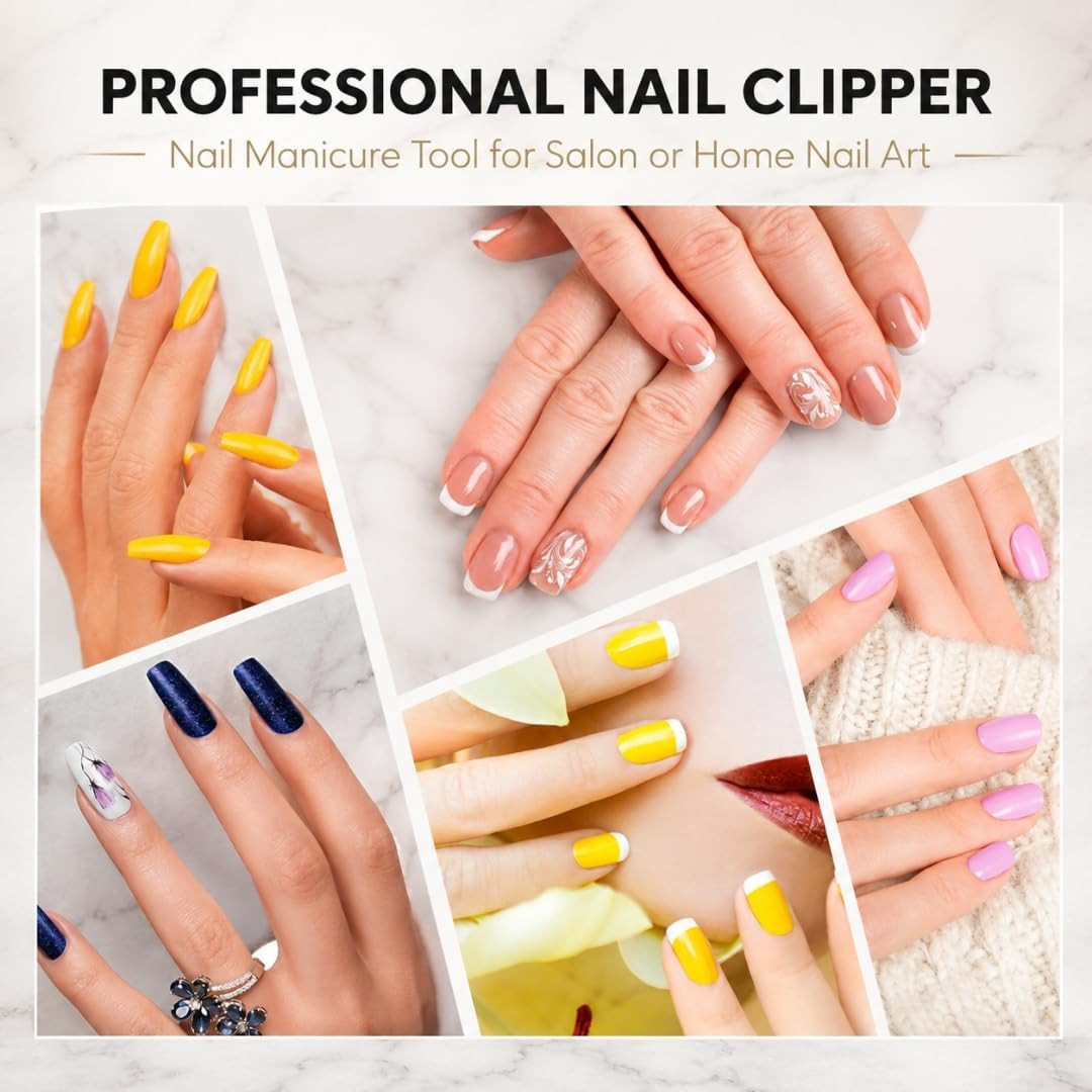 Acrylic Nail Tip Cutter, Professional Stainless Steel Nail Cutter for Acrylic