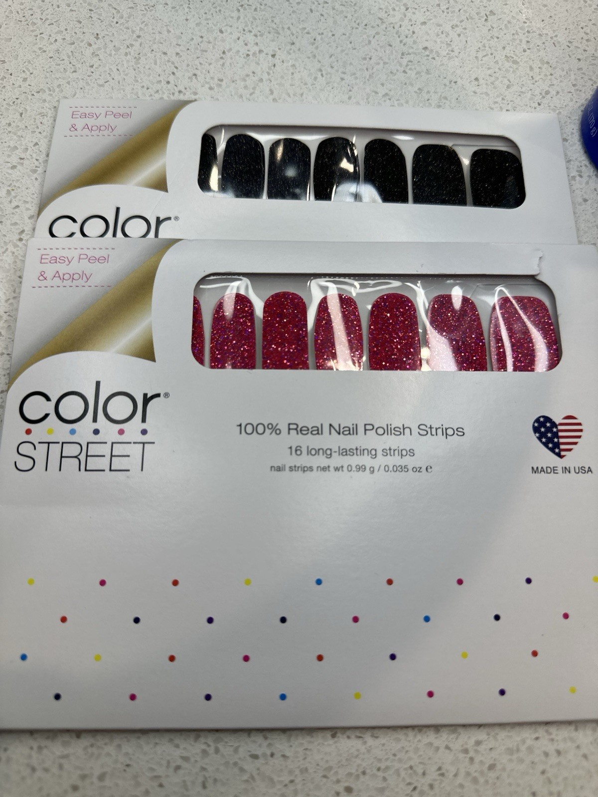 Color Street Nail Polish Strips Multicolor Glitter Easy Peel & Apply Nail Art