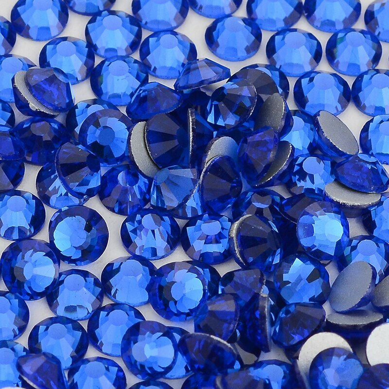 SS6 Royal Blue Crystal FlatBack Glass Rhinestones Non-HotFix Nail Art Decoration